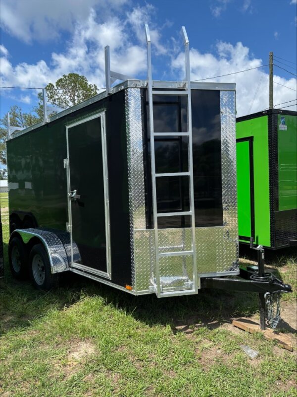 6x12 TA Black Enclosed Trailer